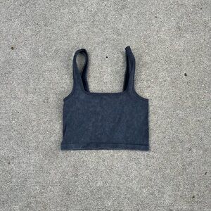 Bozzolo Charcoal Ribbed Knit Top